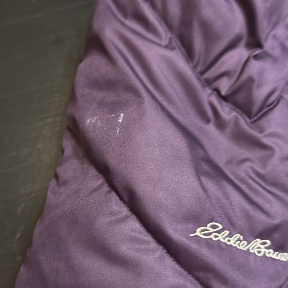 Eddie Bauer Deep Purple Quilted Coat size tall medium - Picture 4 of 7